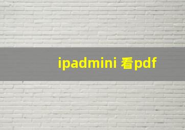 ipadmini 看pdf